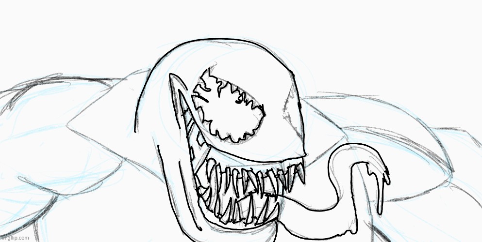 my venom drawing part 1 | image tagged in venom,art | made w/ Imgflip meme maker