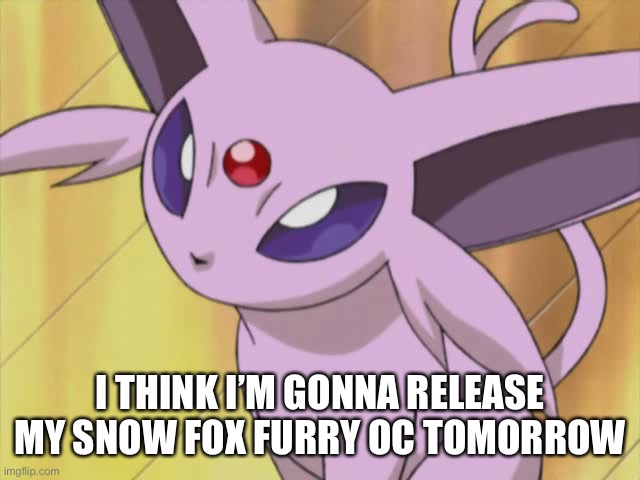 In the mean time, maybe I should do something | I THINK I’M GONNA RELEASE MY SNOW FOX FURRY OC TOMORROW | made w/ Imgflip meme maker