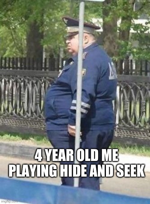 lol | 4 YEAR OLD ME PLAYING HIDE AND SEEK | image tagged in fat and hide,fat,hide and seek,memes,little kid,funny memes | made w/ Imgflip meme maker