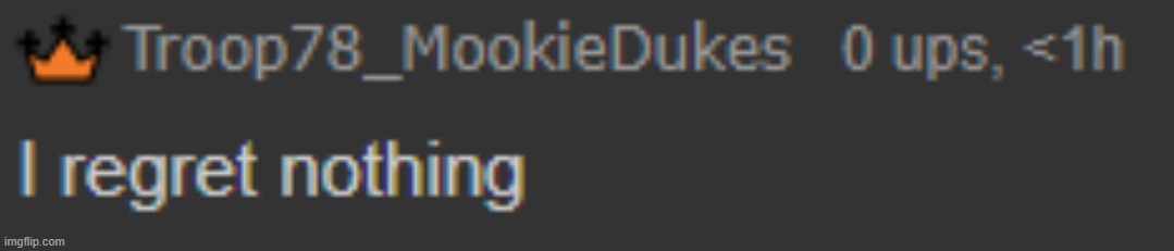 Regret Nothing Blank Meme Template