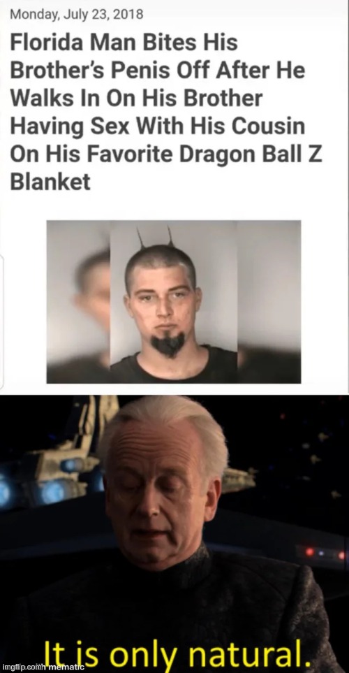 it is only natural | image tagged in palpatine it is only natural,memes,funny,extremely nsfw | made w/ Imgflip meme maker