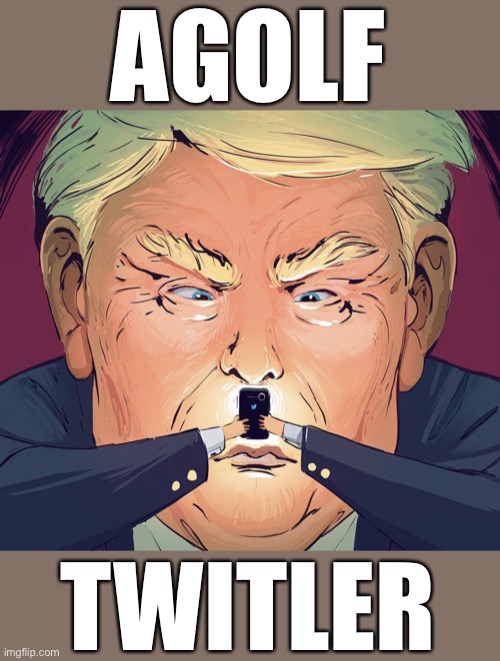 Trump = Fascist | AGOLF; TWITLER | image tagged in trump hitler | made w/ Imgflip meme maker