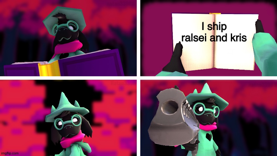 Stop Shipping | I ship ralsei and kris | image tagged in ralsei read ur book and does not like it,ralsei,deltarune,undertale,toby fox,i hate this book | made w/ Imgflip meme maker