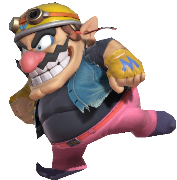 High Quality Biker Wario running Blank Meme Template