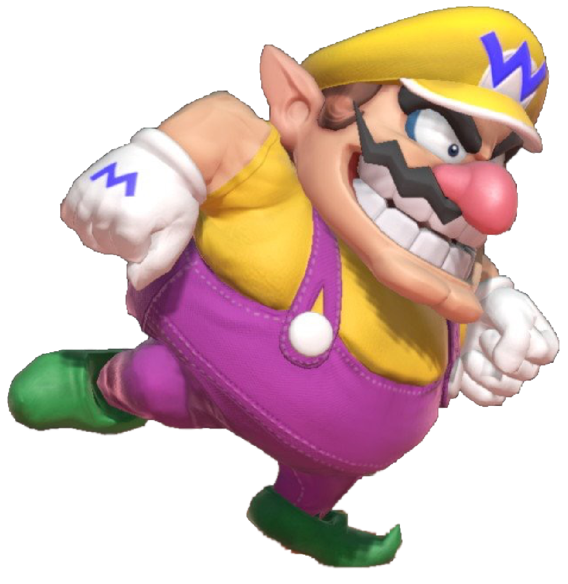 Wario running Blank Meme Template