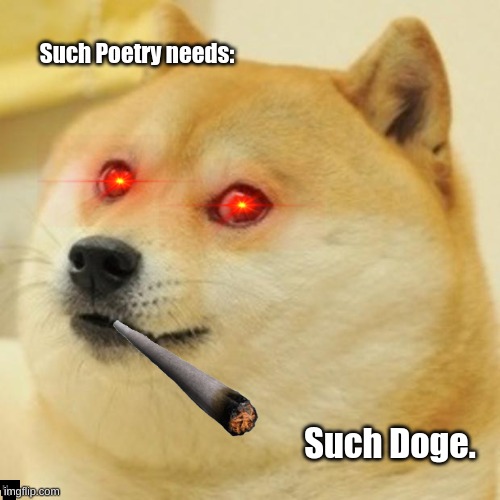 Such Poetry...?? | Such Poetry needs:; Such Doge. | image tagged in memes,doge | made w/ Imgflip meme maker
