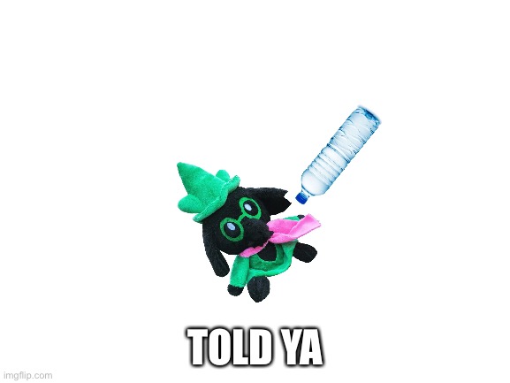 I told you | TOLD YA | image tagged in blank white template,ralsei,deltarune,memes,undertale | made w/ Imgflip meme maker