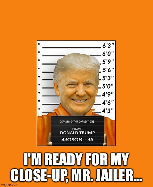 Sunset Boulevard | I'M READY FOR MY CLOSE-UP, MR. JAILER... | image tagged in trump mugshot | made w/ Imgflip meme maker