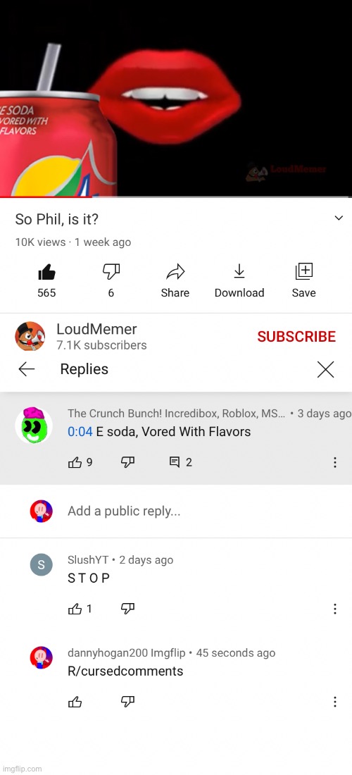 E what vored with WHAT?? | image tagged in sprite cranberry,dairy queen,dq,so phil is it,cursed comments,memes | made w/ Imgflip meme maker