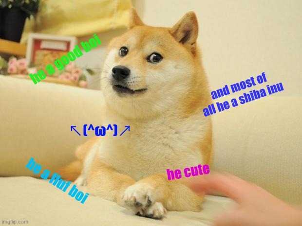 cute shiba inu | he a good boi; and most of all he a shiba inu; ↖(^ω^)↗; he cute; he a fluf boi | image tagged in memes,doge 2 | made w/ Imgflip meme maker