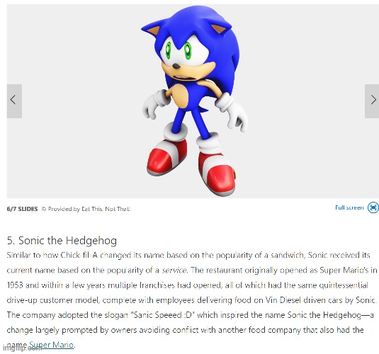 This is fake. I inspected a page and added Sanic. Please Sega, Don't Turn me Into a news article! | image tagged in sonic,memes,funny,inspect,mario | made w/ Imgflip meme maker