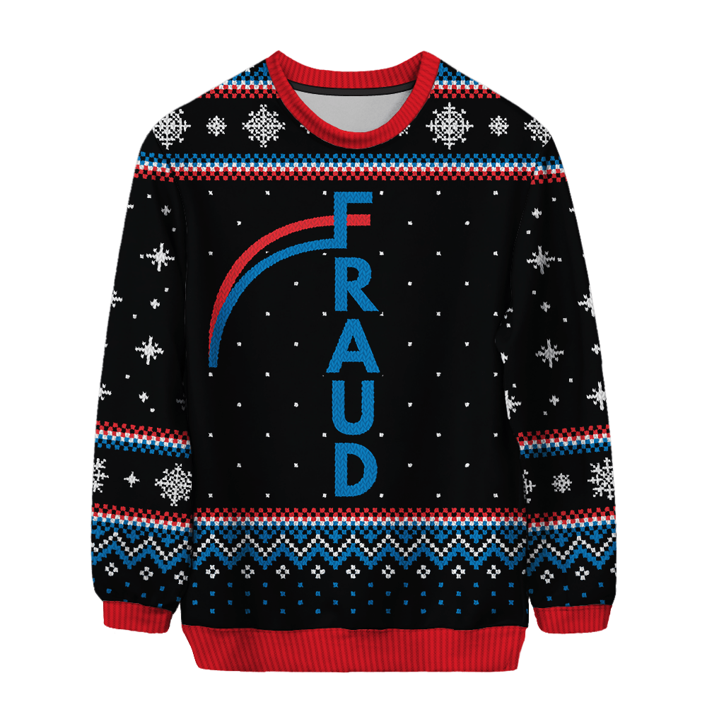 High Quality Fraud Christmas Sweater Blank Meme Template