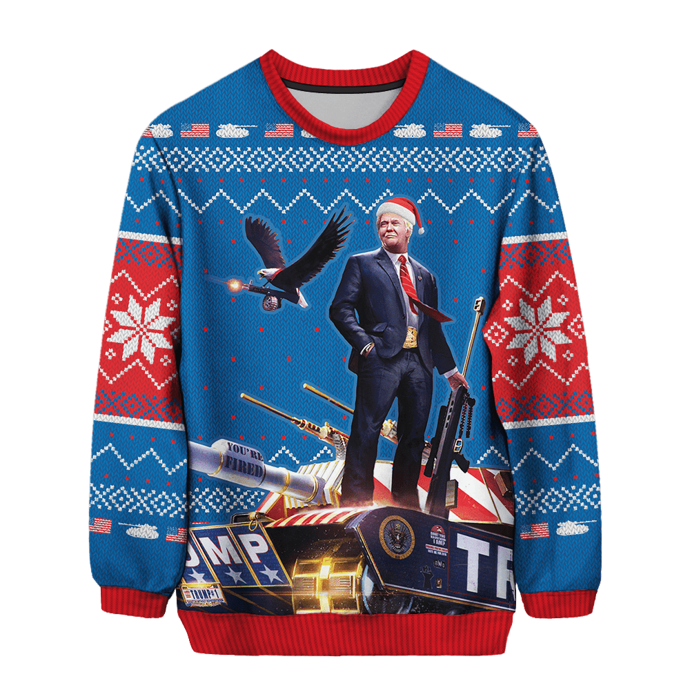 High Quality Trump Christmas Sweater Blank Meme Template