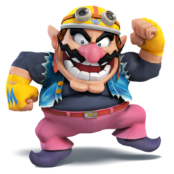 Biker Wario posing Blank Meme Template