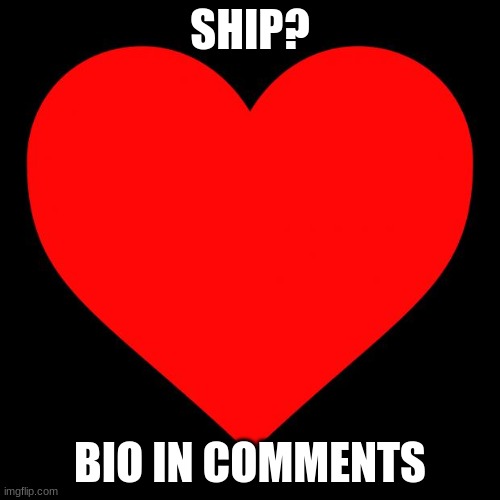 Heart | SHIP? BIO IN COMMENTS | image tagged in heart | made w/ Imgflip meme maker