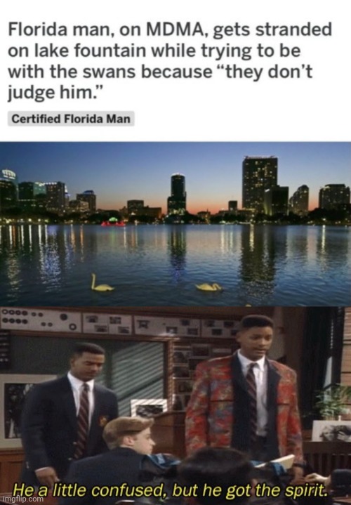 image tagged in fresh prince he a little confused but he got the spirit | made w/ Imgflip meme maker