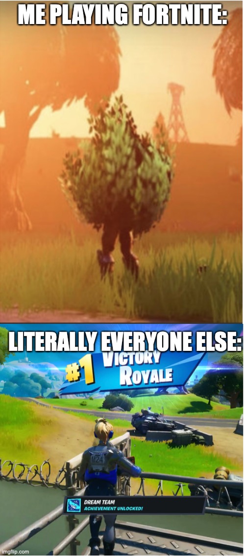 fortnite | ME PLAYING FORTNITE:; LITERALLY EVERYONE ELSE: | image tagged in everyone | made w/ Imgflip meme maker