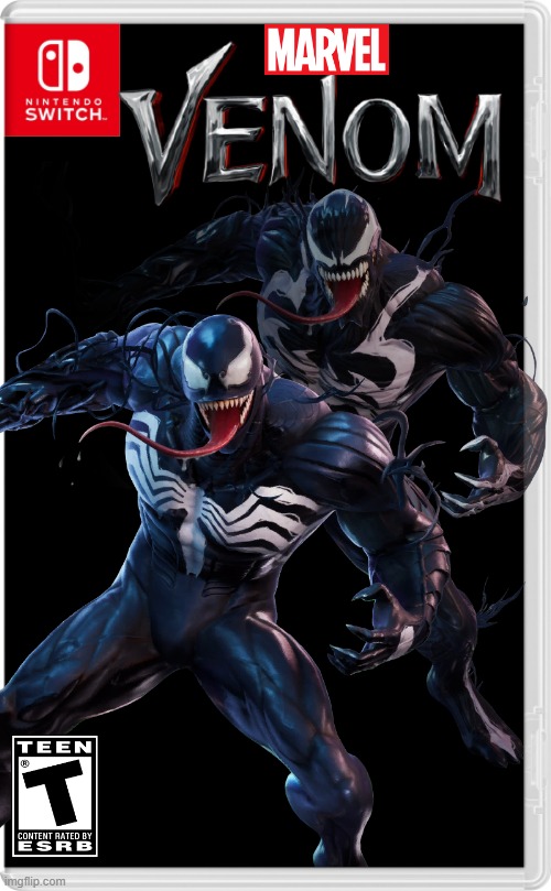 An all new game featuring the symbiote anti-hero! | image tagged in nintendo switch cartridge case,venom,marvel,marvel comics | made w/ Imgflip meme maker