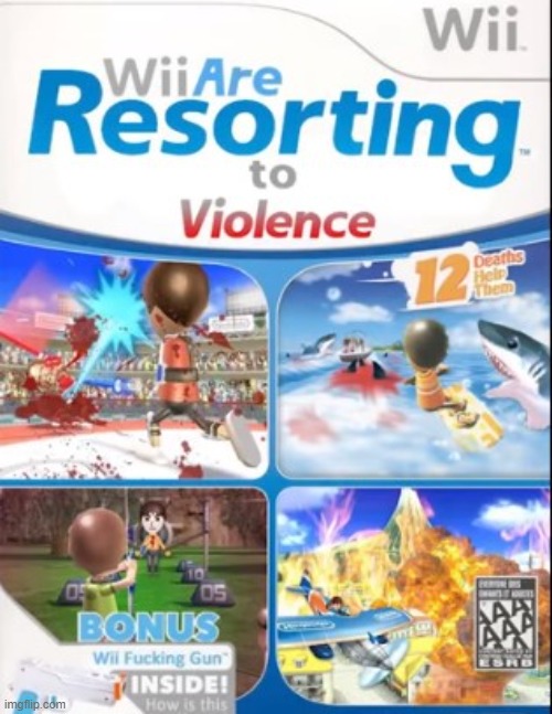 Wii are resorting to violence | image tagged in dark,dark humor,wii,wii sports,violence,death | made w/ Imgflip meme maker