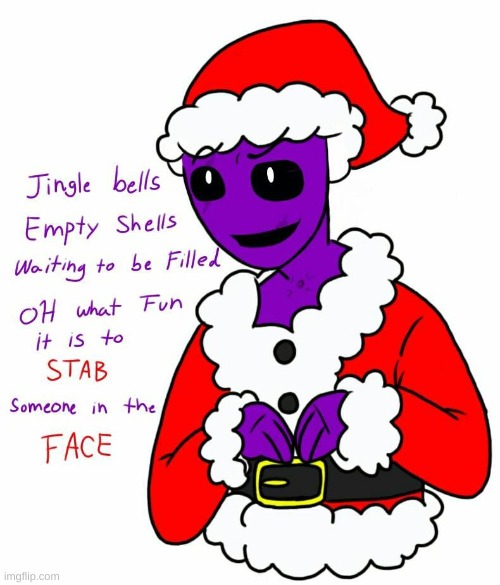 purple guy santa | image tagged in merry christmas | made w/ Imgflip meme maker