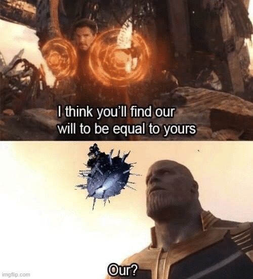 Repost, but dang this is good | image tagged in halo,avengers,thanos | made w/ Imgflip meme maker