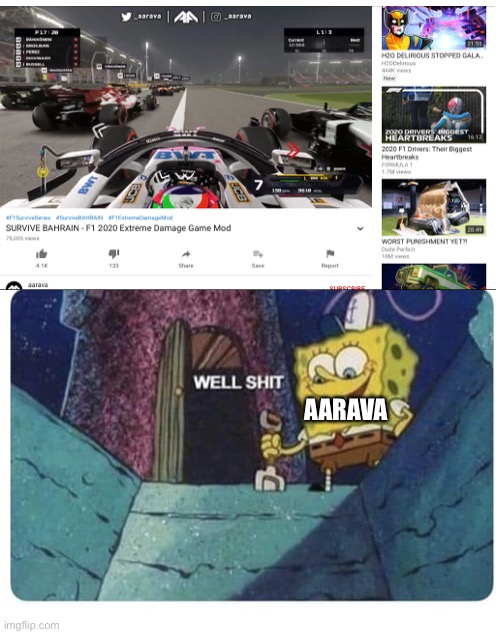 Well shit.  Spongebob edition | AARAVA | image tagged in well shit spongebob edition | made w/ Imgflip meme maker
