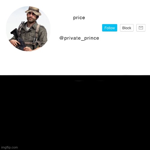 price’s announcement template Blank Meme Template