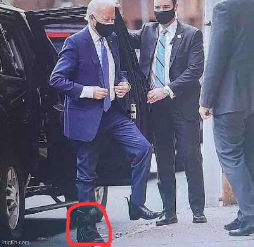 I thought the man's ankle was sprained! | image tagged in memes,hmmm,joe biden,sprained ankle,weird,dumb conpiracy theory i know leftists | made w/ Imgflip meme maker