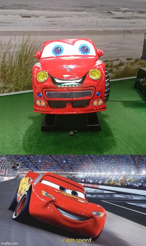 If this was a lightning mcqueen... | image tagged in i am speed,funny,memes,lightning mcqueen,cars,you had one job | made w/ Imgflip meme maker