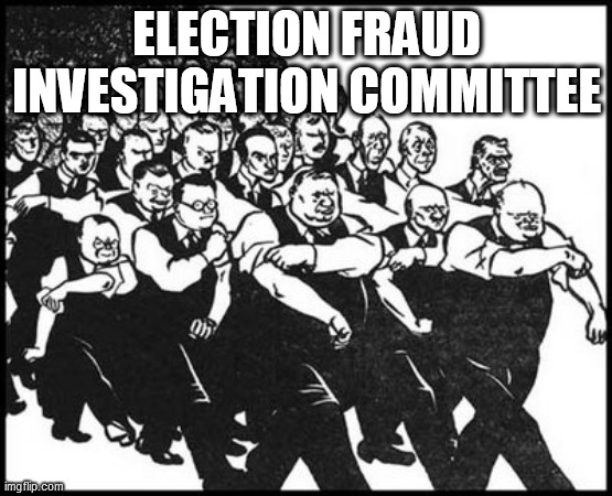 Election Fraud Committee | ELECTION FRAUD INVESTIGATION COMMITTEE | image tagged in 2020 elections | made w/ Imgflip meme maker