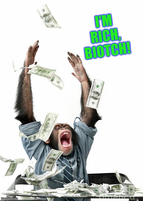 I'M RICH, BIOTCH! | made w/ Imgflip meme maker