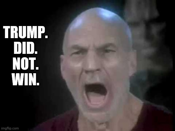 Trump Did Not Win | TRUMP.
DID.
NOT.
WIN. | image tagged in picard four lights,election 2020,trump | made w/ Imgflip meme maker