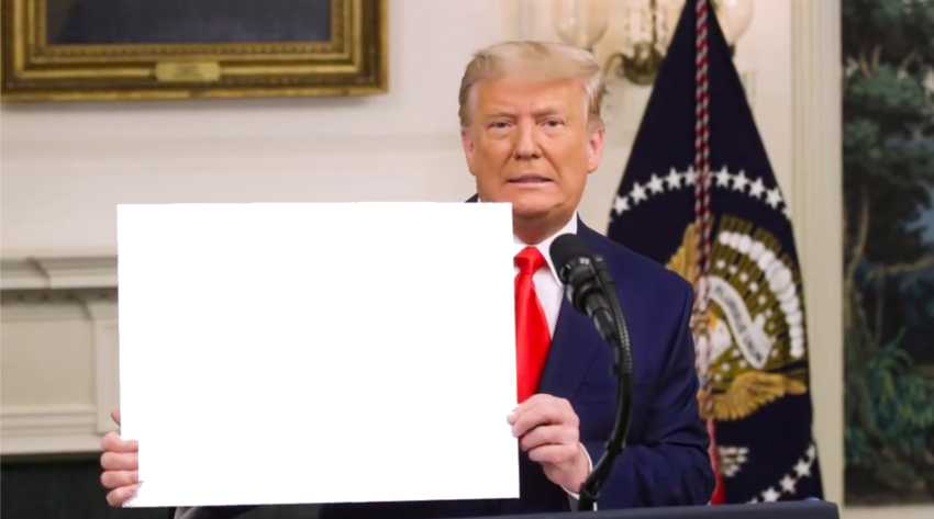 Trump Sign Blank Meme Template
