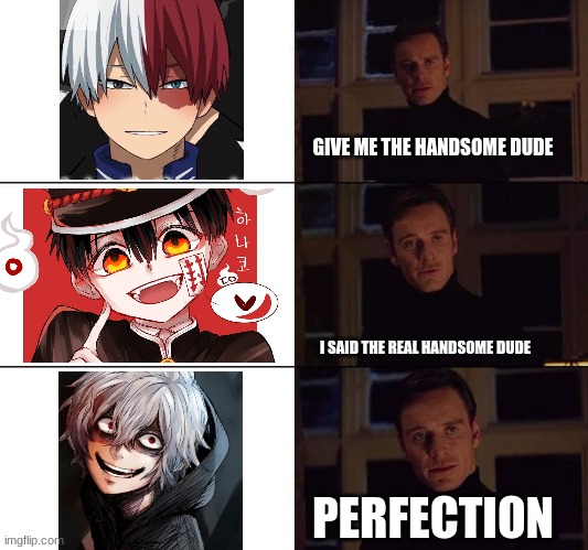 GIVE ME THE HANDSOME DUDE; I SAID THE REAL HANDSOME DUDE; PERFECTION | image tagged in memes | made w/ Imgflip meme maker