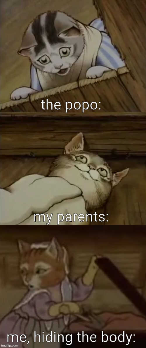 beatrix potter | the popo:; my parents:; me, hiding the body: | image tagged in cats,cat,burrito,police,parents | made w/ Imgflip meme maker