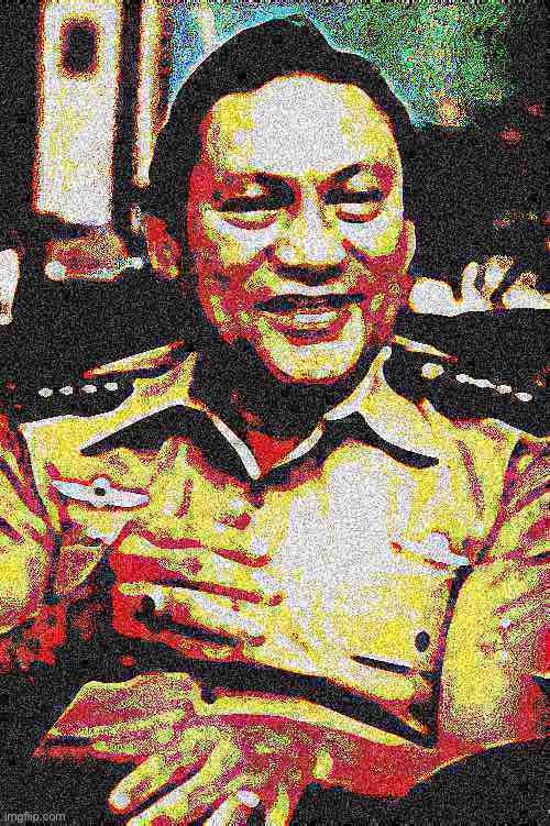 Manuel Noriega median filter + sharpen deep-fried | image tagged in manuel noriega median filter sharpen deep-fried | made w/ Imgflip meme maker