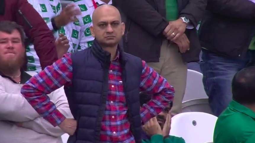 High Quality Disappointed Pakistan Cricket man.. Blank Meme Template