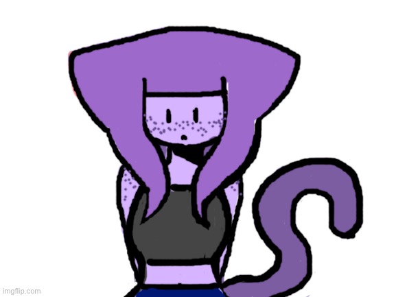 I drew shard as a cat girl (I am so proud of this cause I drew it with my finger and the imgflip drawing tool :) ) | image tagged in blank white template | made w/ Imgflip meme maker