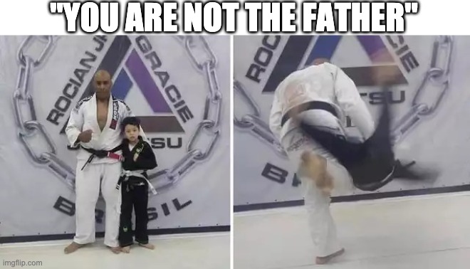Always give it your all | "YOU ARE NOT THE FATHER" | image tagged in always give it your all | made w/ Imgflip meme maker