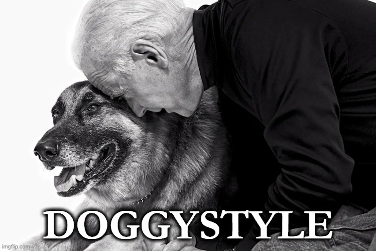 DOGGYSTYLE | image tagged in joe biden,dogs,dog,doggystyle,creepy joe biden | made w/ Imgflip meme maker