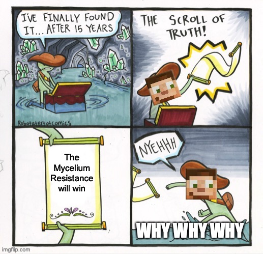 Scroll of Mycelium | image tagged in hermitcraft | made w/ Imgflip meme maker