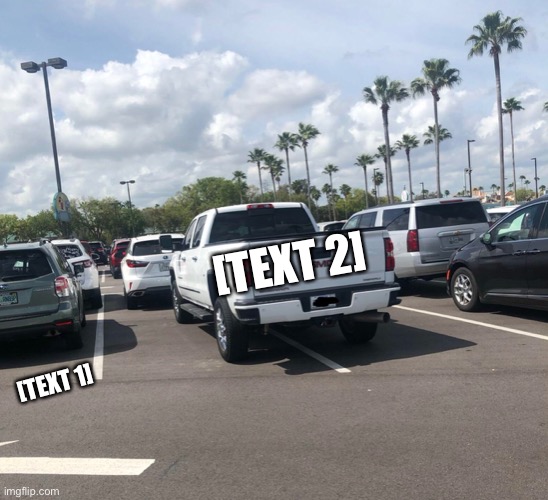 Great parking job | [TEXT 2]; [TEXT 1] | image tagged in 2 parking spots,funny,memes,templates | made w/ Imgflip meme maker