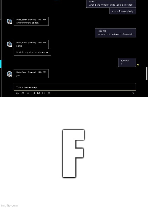 F | image tagged in blank white template | made w/ Imgflip meme maker