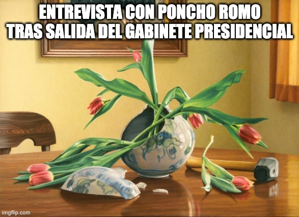 Broken Vase (DP Brown) | ENTREVISTA CON PONCHO ROMO TRAS SALIDA DEL GABINETE PRESIDENCIAL | image tagged in broken vase dp brown | made w/ Imgflip meme maker