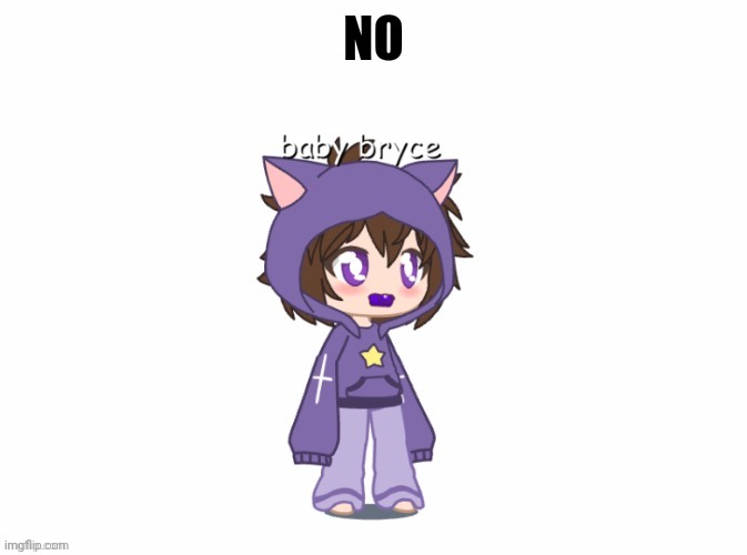 NO | image tagged in bebe bryce | made w/ Imgflip meme maker
