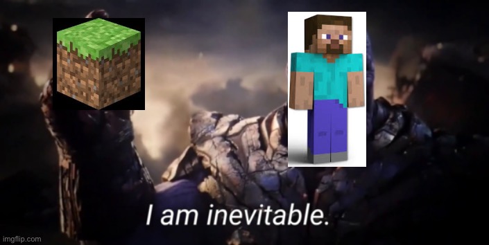 The blocks are so OP | image tagged in i am inevitable,super smash bros,minecraft | made w/ Imgflip meme maker