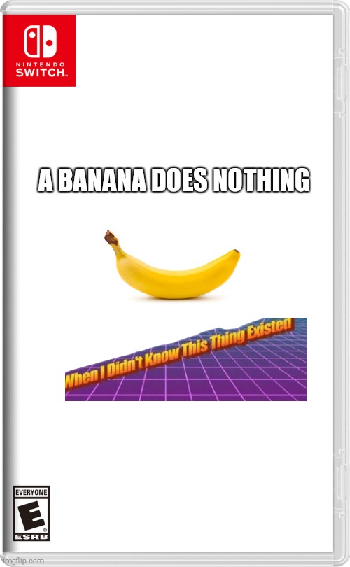 Nintendo Switch | A BANANA DOES NOTHING | image tagged in nintendo switch | made w/ Imgflip meme maker