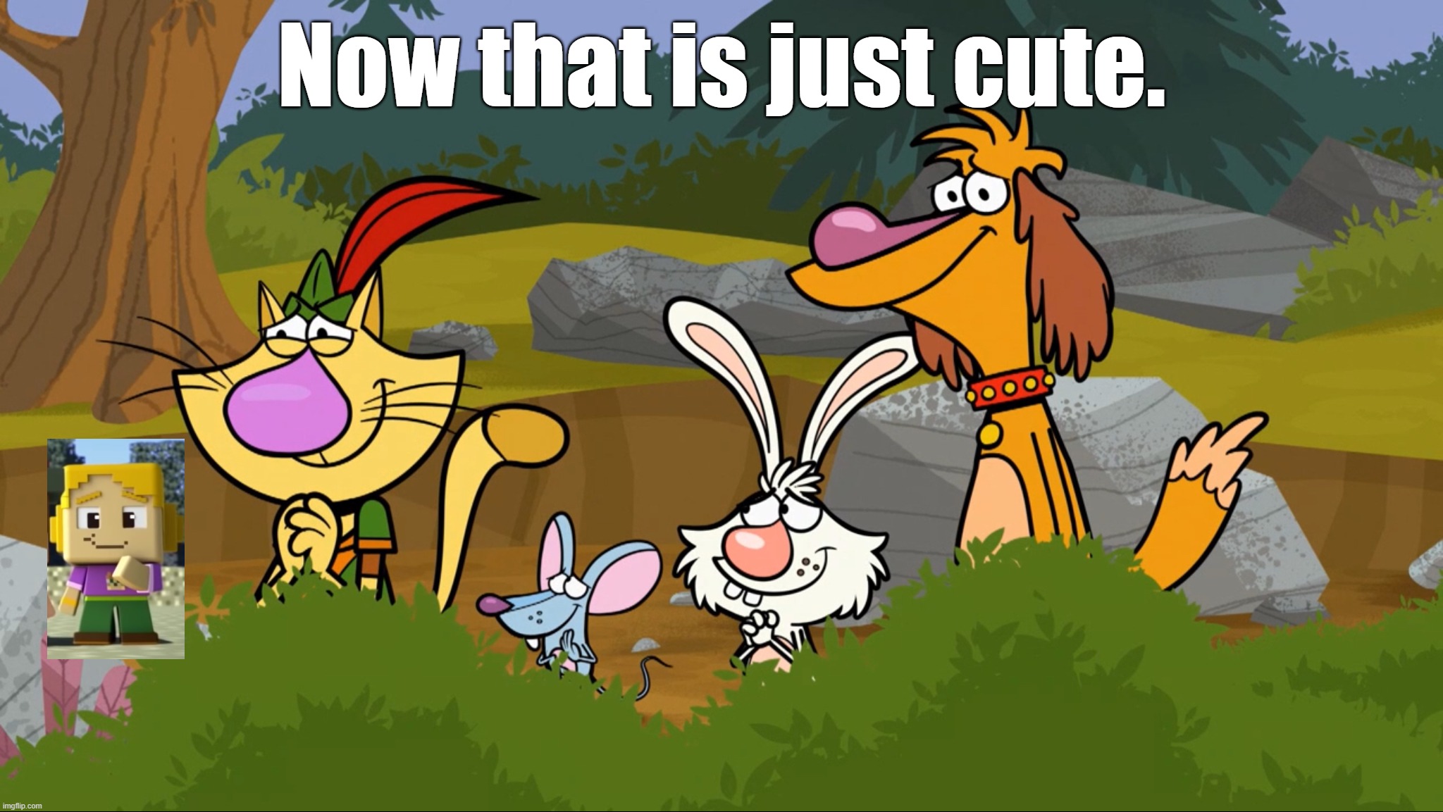 Nature Cat | Now that is just cute. | image tagged in nature cat,minecraft mini series,cute | made w/ Imgflip meme maker