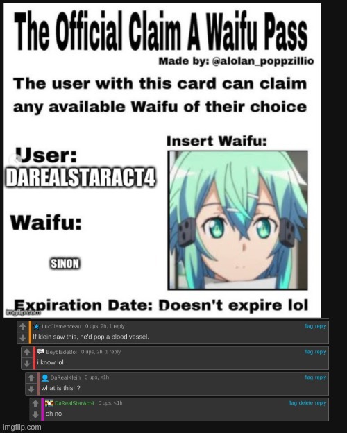 I posted this in the anime stream too bc it is still relevant | image tagged in sword art online | made w/ Imgflip meme maker