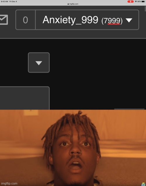 999 | image tagged in shocked juice wrld | made w/ Imgflip meme maker